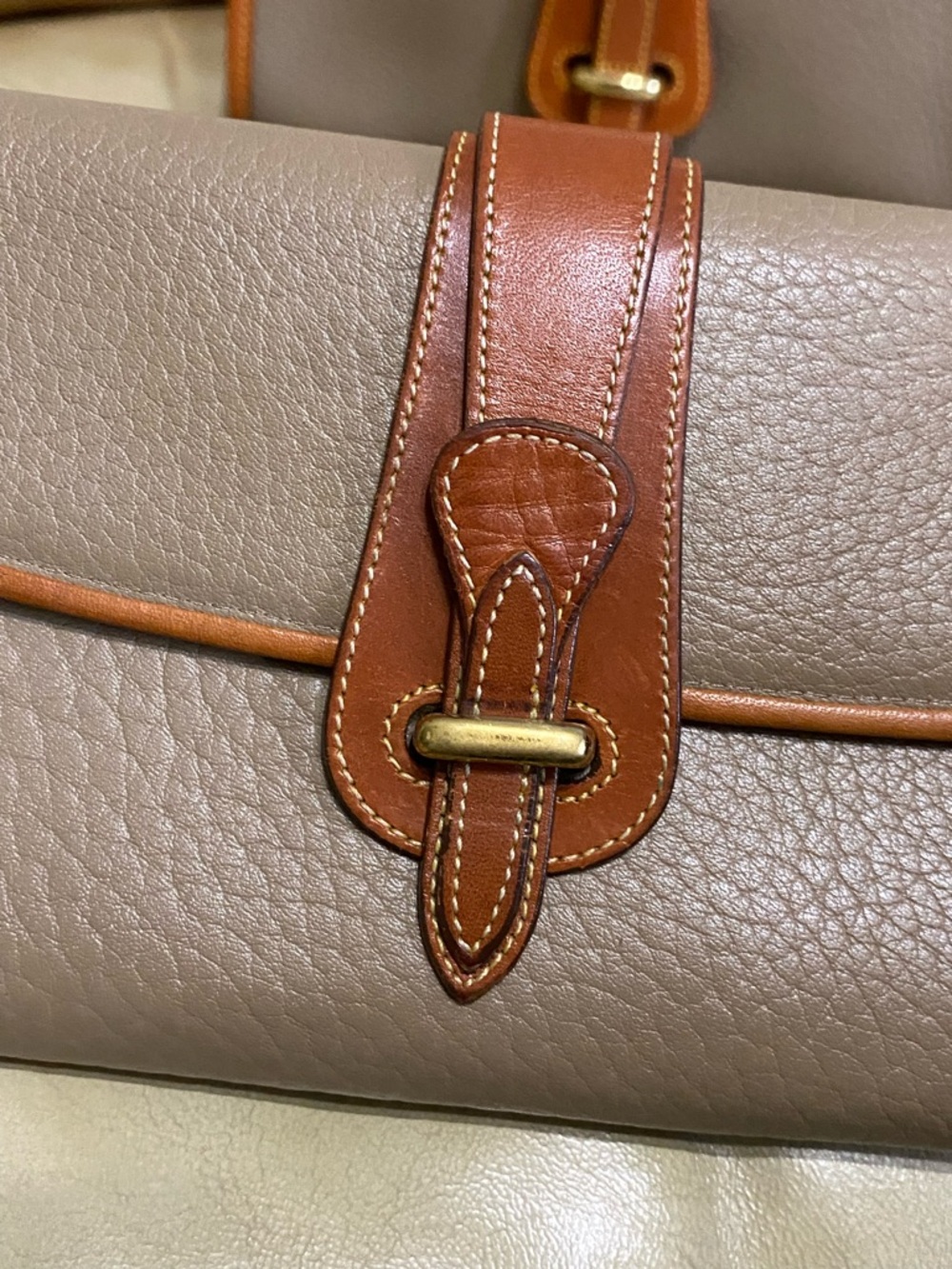 LKNW Dooney & Bourke Essex + EUC Key Fob Charm & Wallet Taupe AWL Pebbled Bundle - Picture 10 of 16